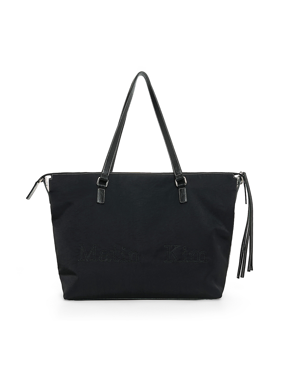 MATIN標誌縫線兩用包 黑色