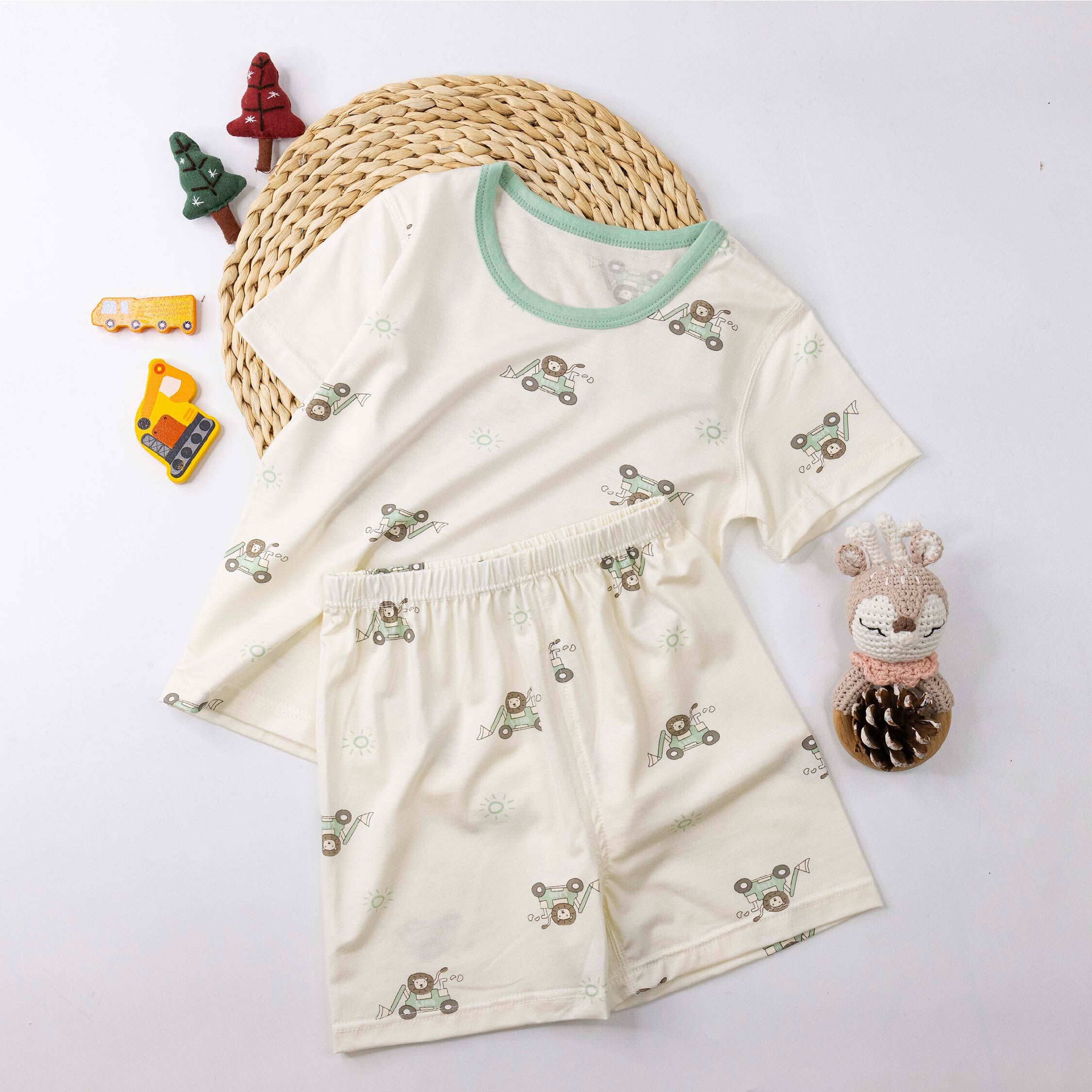 獅子挖土機睡衣套裝 (JL6002)