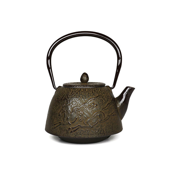 【岩戶鑄工所】南部型馬 急須0.4L-茶