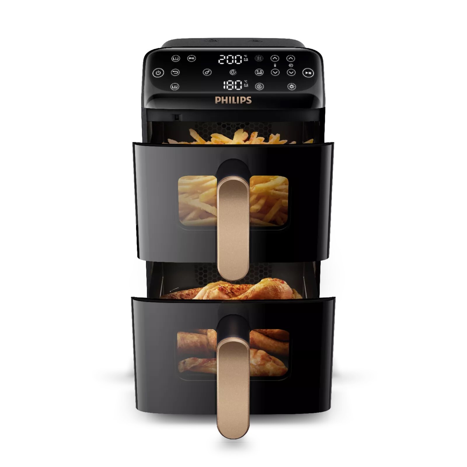 飛利浦 Philips   NA462/79‧雙層可透視健康空氣炸鍋‧10升‧香港行貨,原廠2年全球保養‧