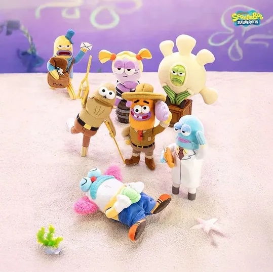 <現貨> 海綿寶寶 比奇堡的居民們 第二彈 搞怪毛絨系列 第二彈 吊飾 鑰匙圈 盲盒