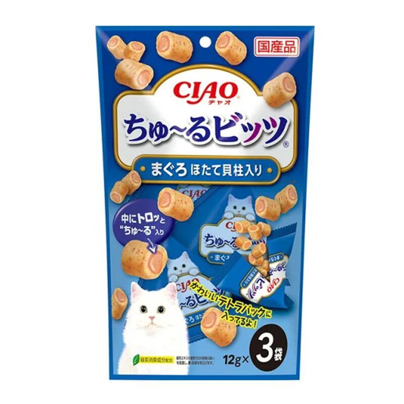 Ciao TUNA SCALLOP cat treats 12g x 3