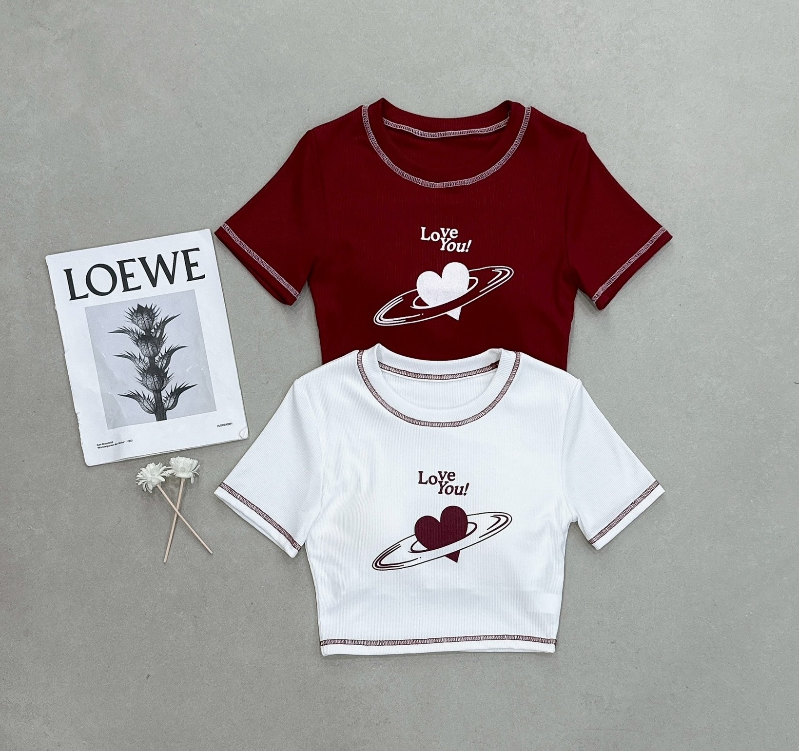 反車線愛心星球罩杯短版衣