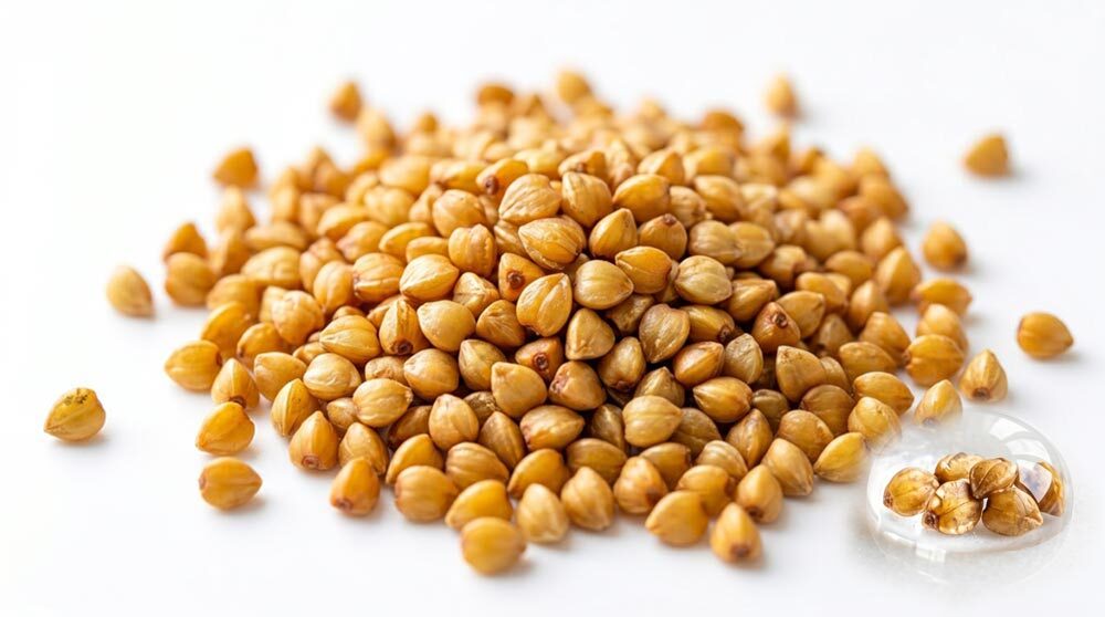 金黃色黃金蕎麥原料質感