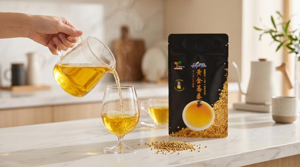 High Tea 黃金蕎麥茶包質感呈現