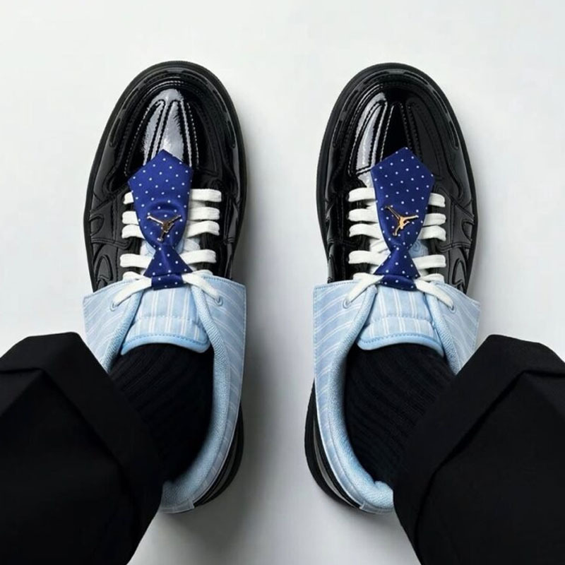 （海外連線代購）男女鞋 W NIKE AIR JORDAN 1  Method of Make v3「Suit & Tie」西裝領帶 休閒黑皮鞋【IR7554-001】