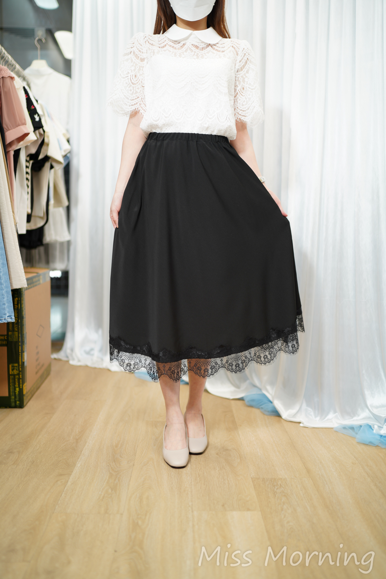 Lace腳款裙(34134)