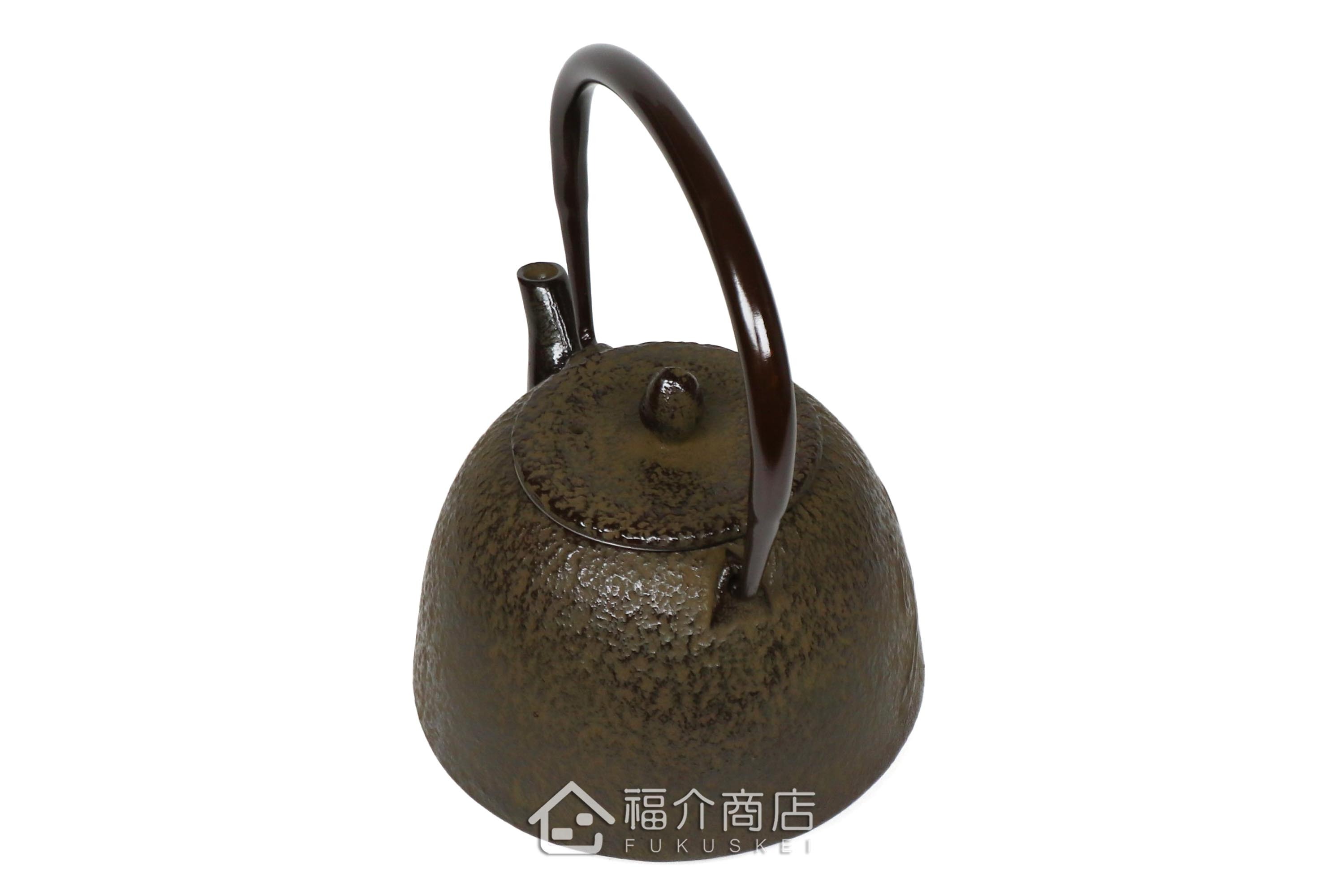 岩戶鑄工所製作的日本泡茶壺,茶色的馬紋樣造型壺身