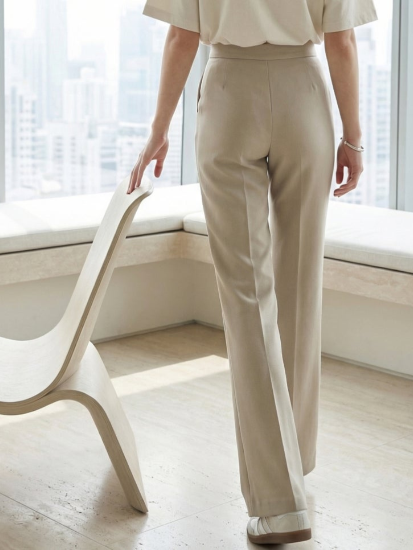 螞蟻腰美腿微喇叭西裝褲 [ 3色 / S,M,L,XL ]