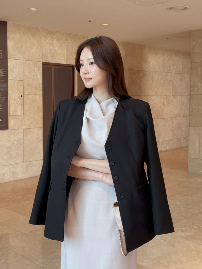 Palmer 俐落綁帶西裝外套  [ 3色 / Free ]