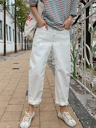 ᴴᴼᵀ ▸▸店長推薦◃◃ 春夏新款/車線蘿蔔牛仔褲 MANIFEST正韓🇰🇷