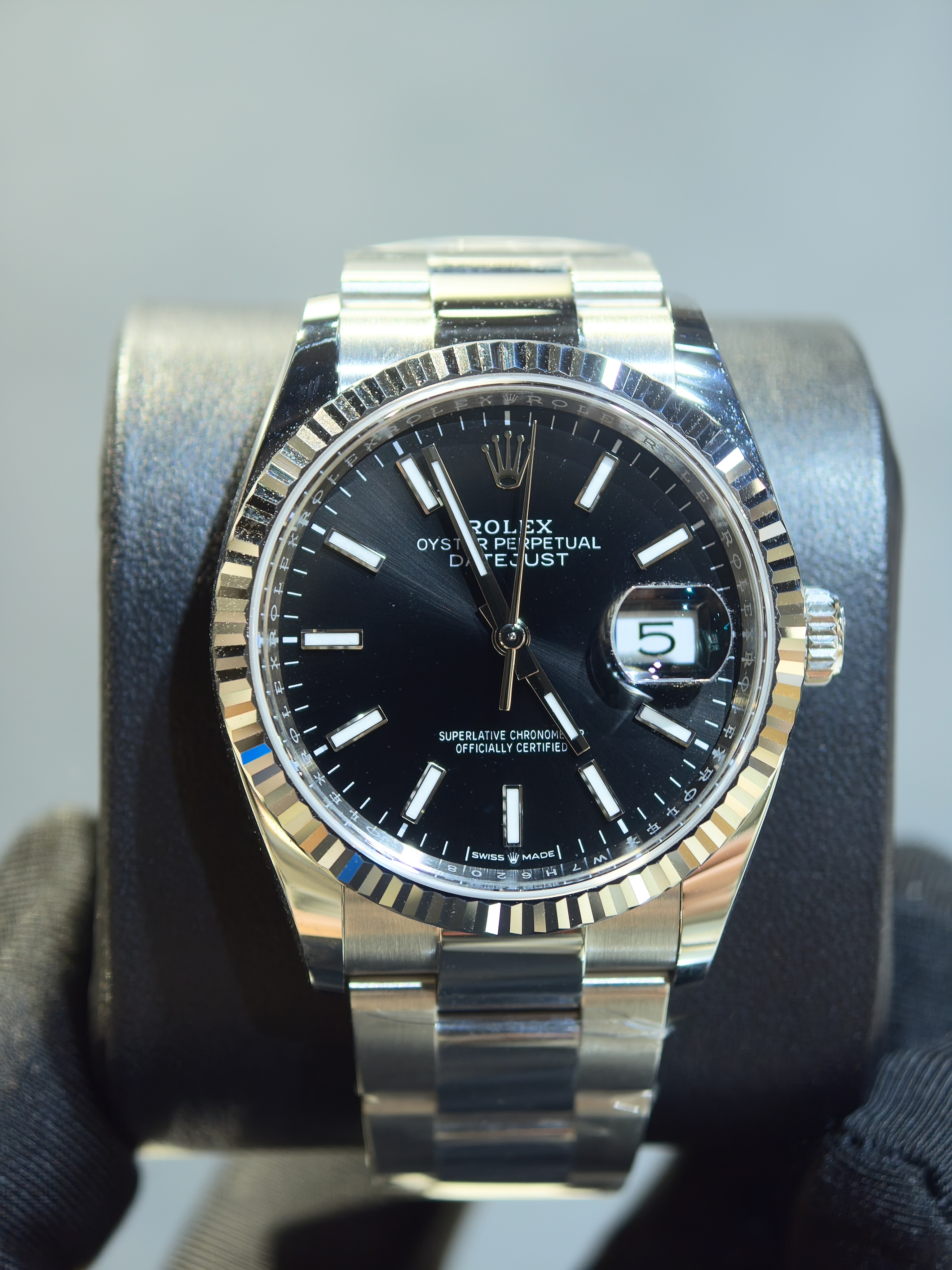 BRAND NEW ROLEX 126234 BLACK DATEJUST 36 WITH OYSTER STEEL STRAP m126234-0016