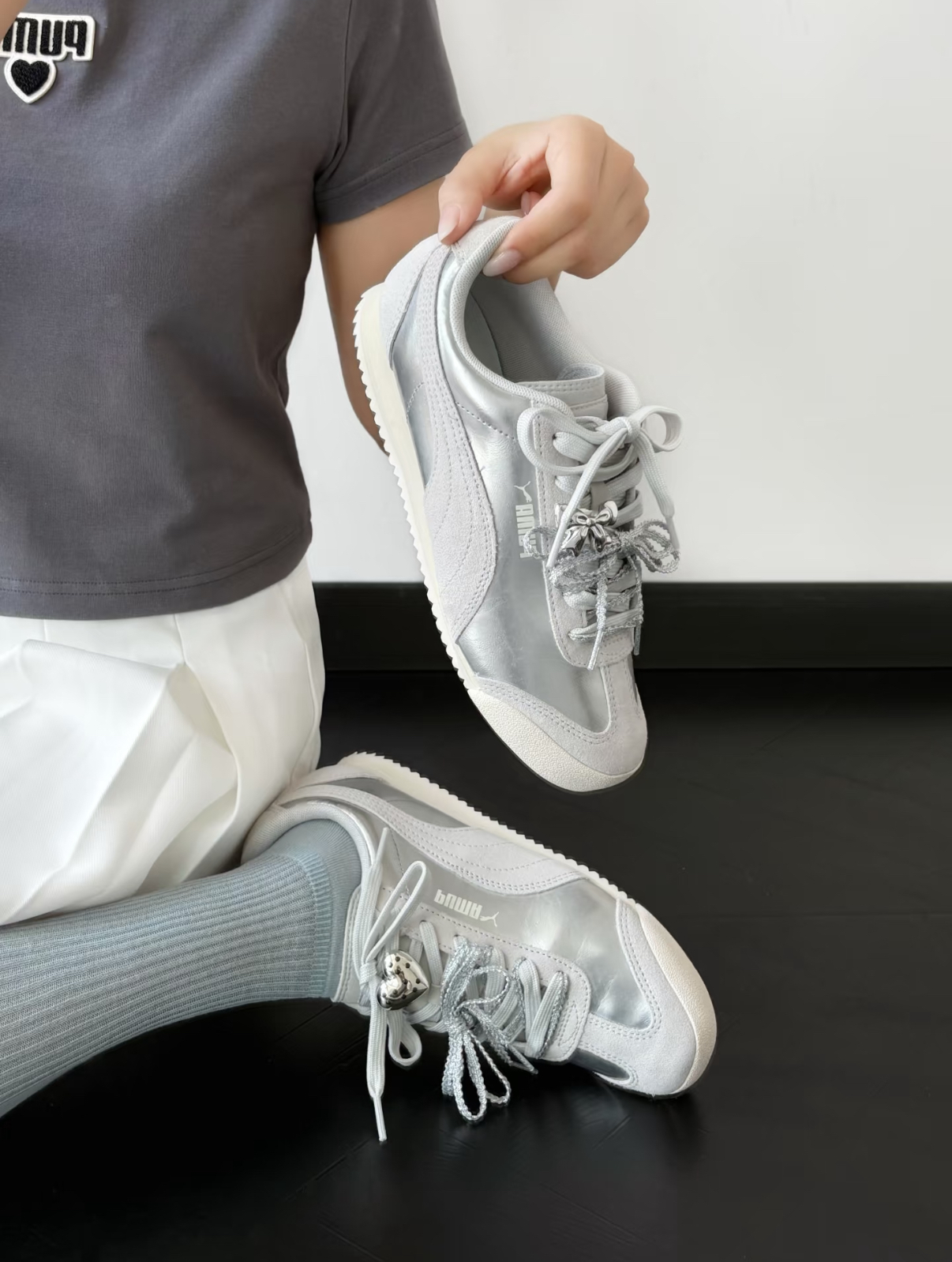 PUMA Turino SD 銀灰白色 灰白色 銀白色 麂皮 復古 薄底鞋 貼貼鞋 女款 406755-01/預購