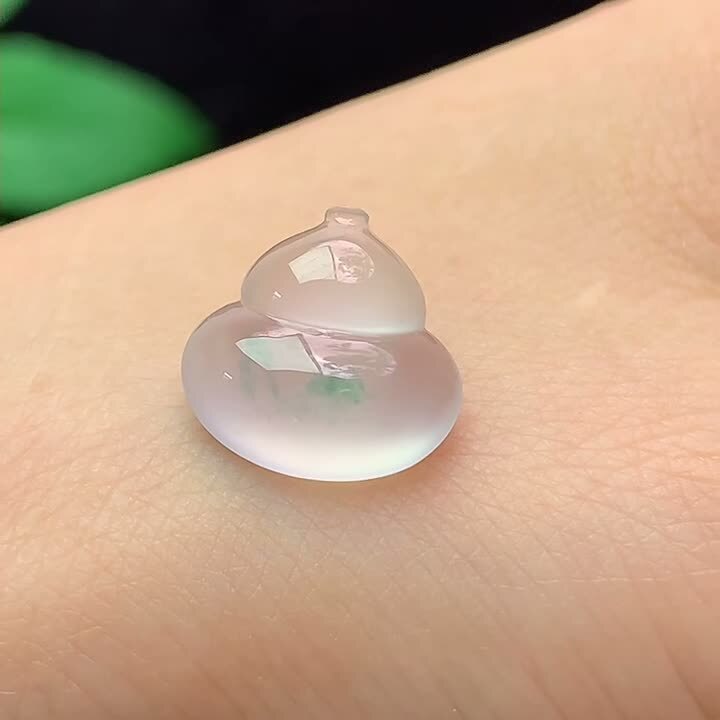翡翠冰種飄花葫蘆,天然翡翠A玉, 緬甸玉, Jade, Jadeite