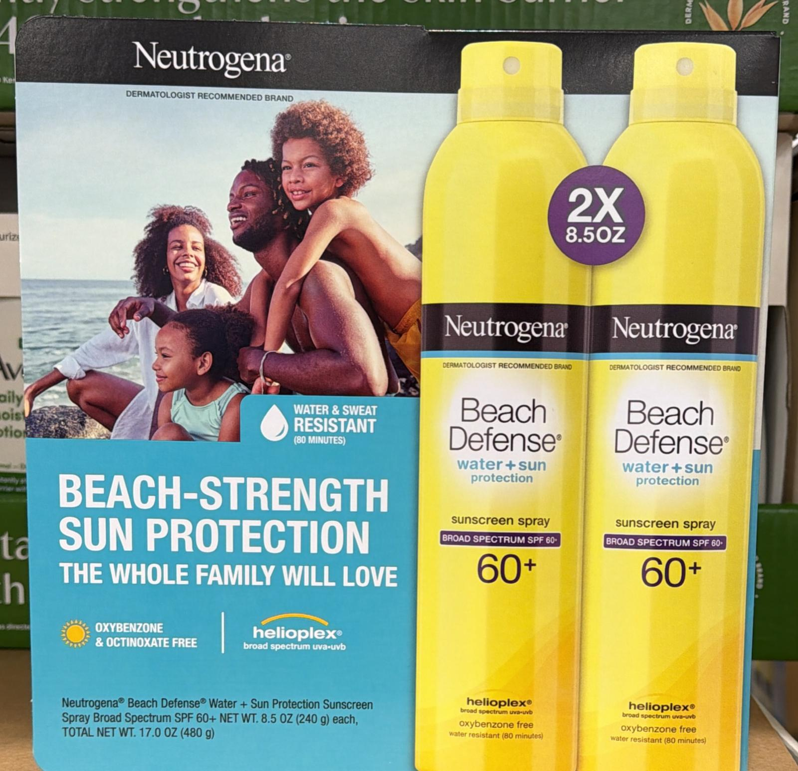 YN001 Neutrogena 60+防曬噴霧2支裝 240G X2 EXP: 09.2027