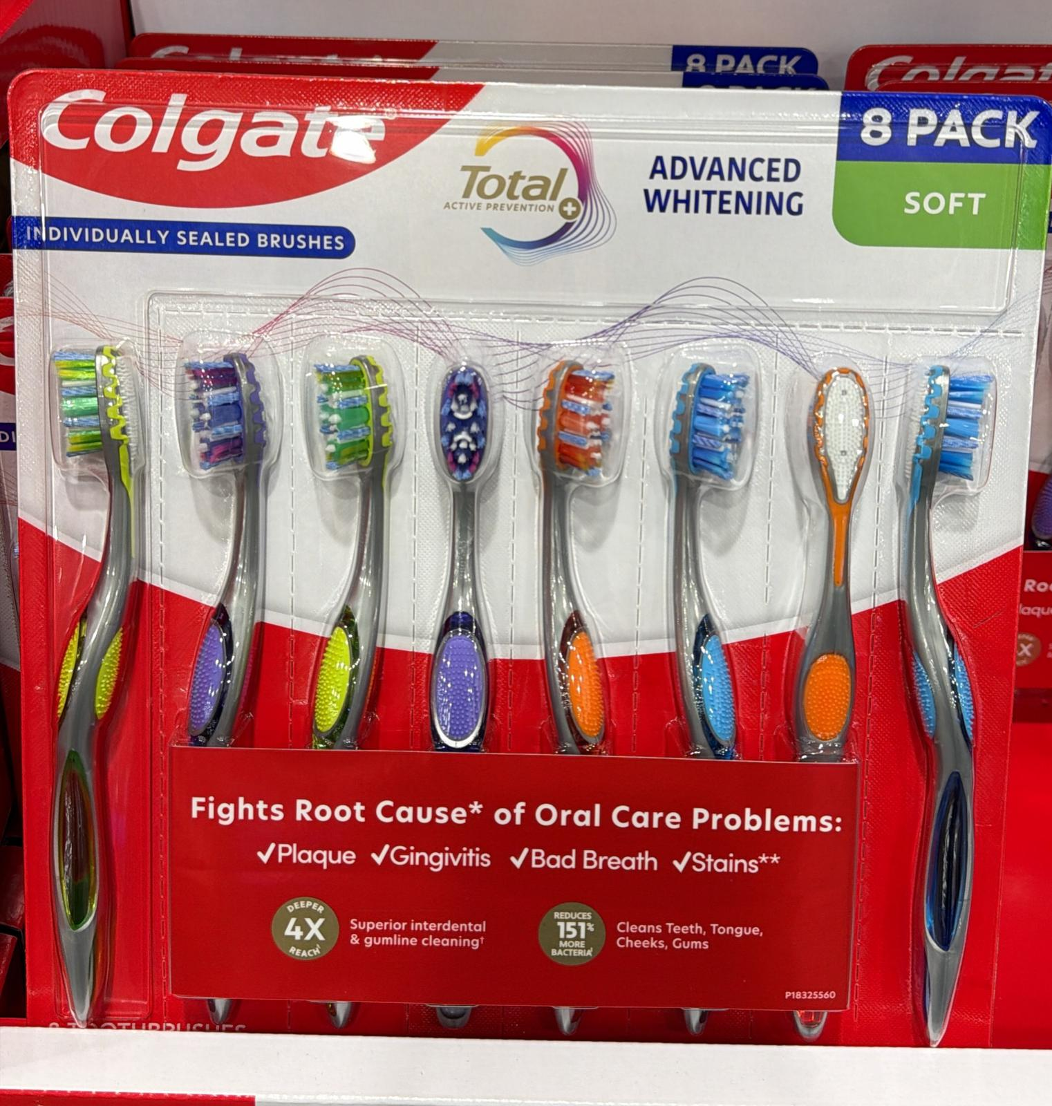 YN002 Colgate Total Advanced Whitening 軟毛牙刷8支裝