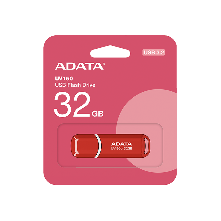 【ADATA 威剛】UV150隨身碟(紅色)-32GB/64GB 隨身碟 USB3.2