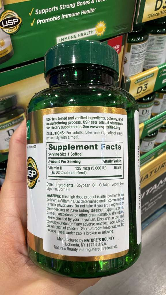 YN007 Nature's Bounty 維生素D3 膠囊 400粒 EXP: 10.2028