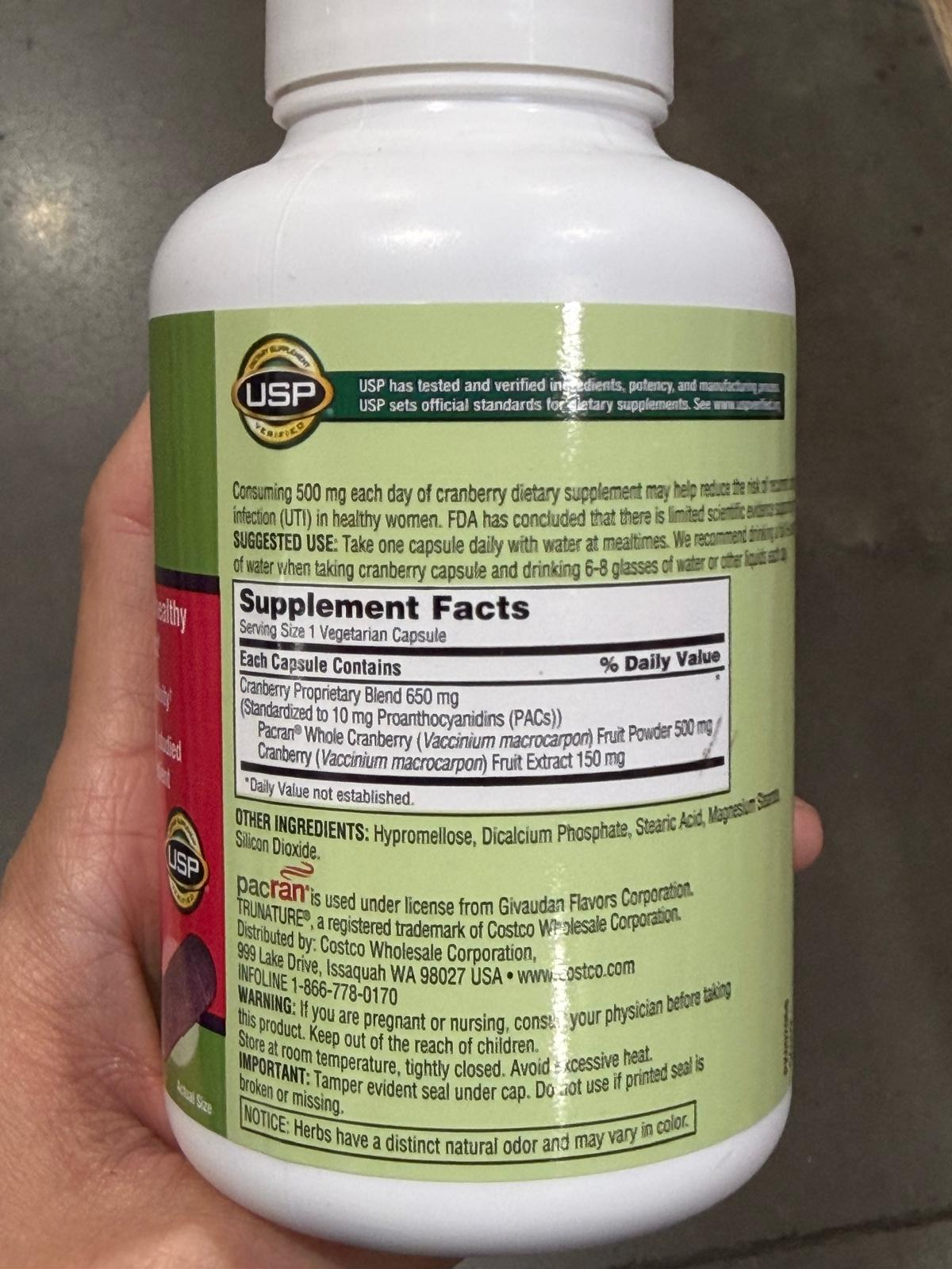 YN009 Trunature 蔓越莓精華膠囊 140粒 EXP: 07.2027