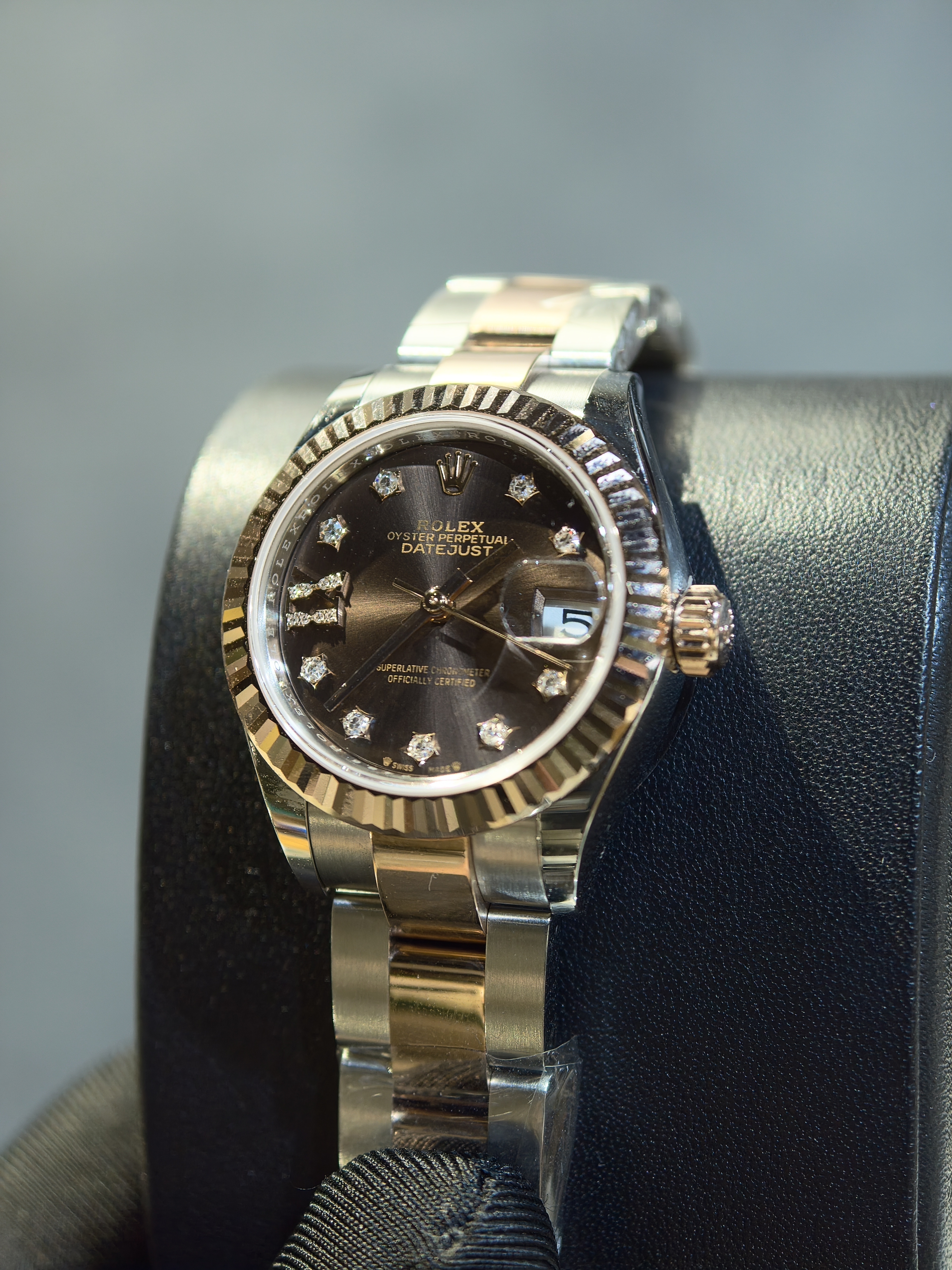 BRAND NEW ROLEX 279171G CHOCOLATE DIAL DIAMOND MARK LADY-DATEJUST JUBILEE STRAP 28MM 279171 m279171-0012