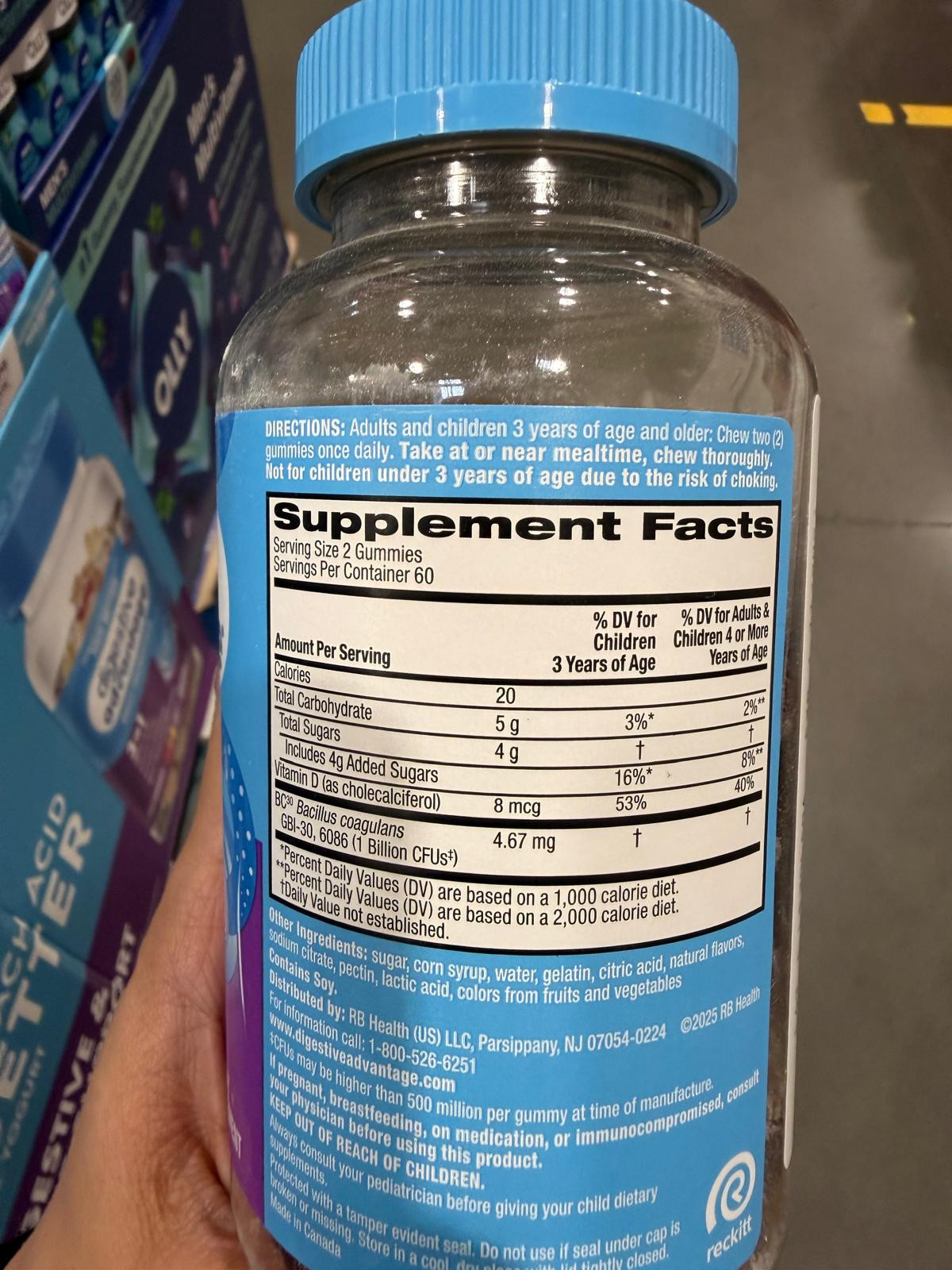 YN013 Schiff, Digestive Advantage 日常益生菌軟糖 120粒 EXP: 11.2027