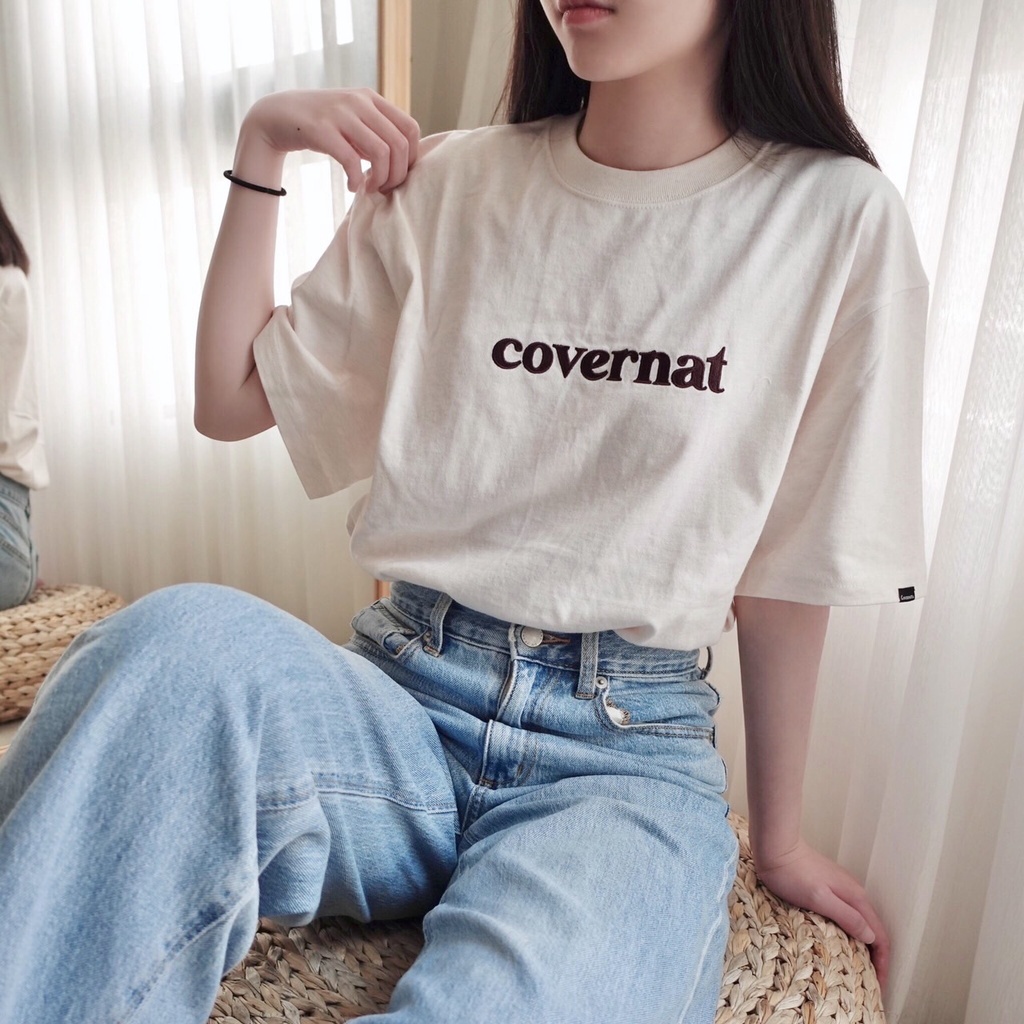 韓國 Covernat 春夏2022新款 4色 經典刺繡LOGO 短袖 短TEE 短T