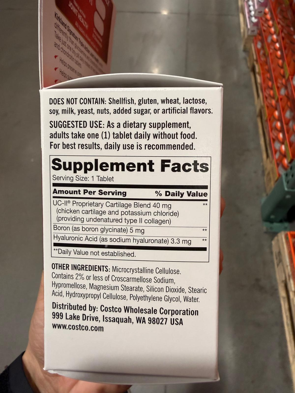 YN026 Kirkland Signature 三重骨骼和關節健康 (膠原蛋白+透明質酸) 110粒 EXP: 12.2028