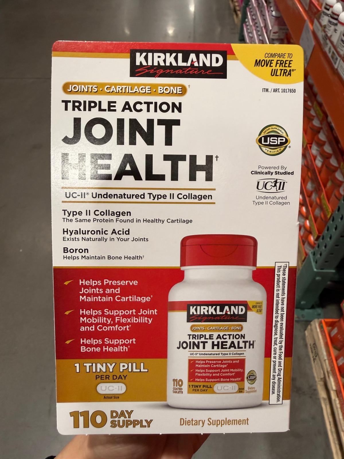 YN026 Kirkland Signature 三重骨骼和關節健康 (膠原蛋白+透明質酸) 110粒 EXP: 12.2028