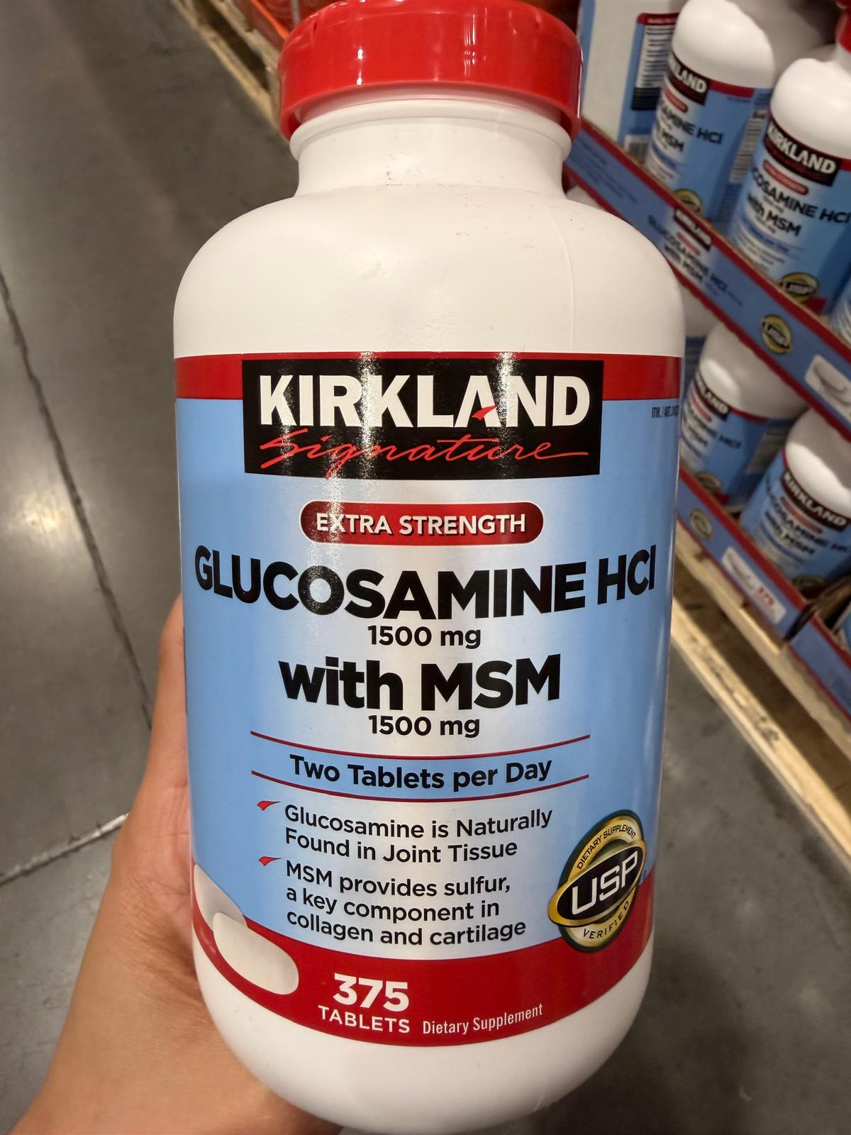 YN027 Kirkland Signature 葡萄糖胺軟骨素 1500mg + MSM 1500mg 關節健康補充劑 375粒 EXP: 10.2028