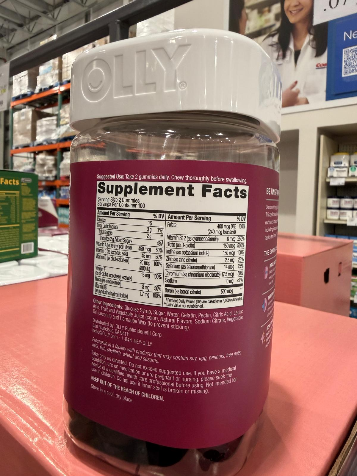 YN029 OLLY 的女士綜合維他命營養軟糖 200粒 EXP: 05.2027