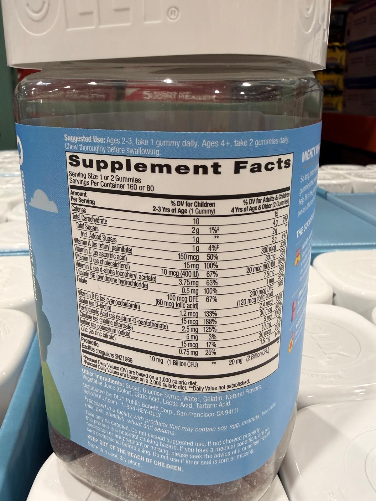 YN031 Olly Kids Multivitamin & Probiotic Gummies (漿果綜合風味) EXP: 06.2027