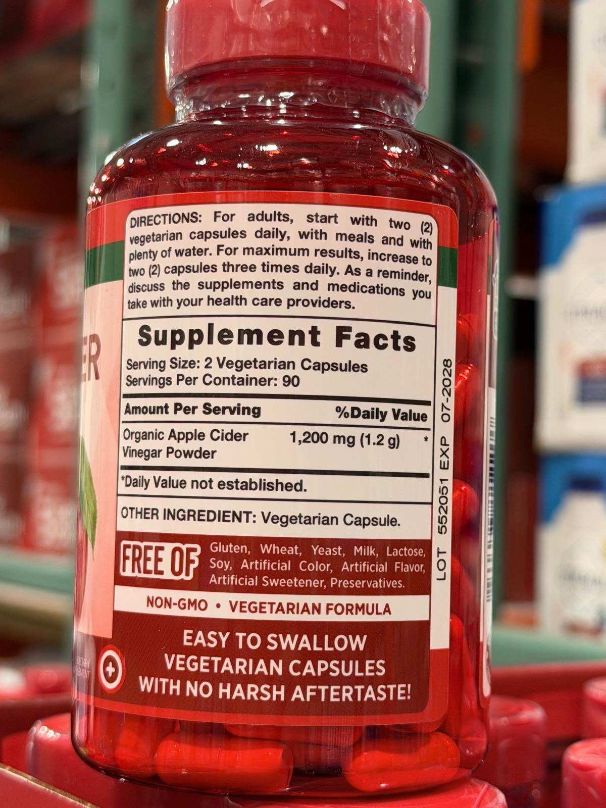 YN032 Nature's Truth 超強蘋果醋膠囊 180粒 EXP: 07.2028