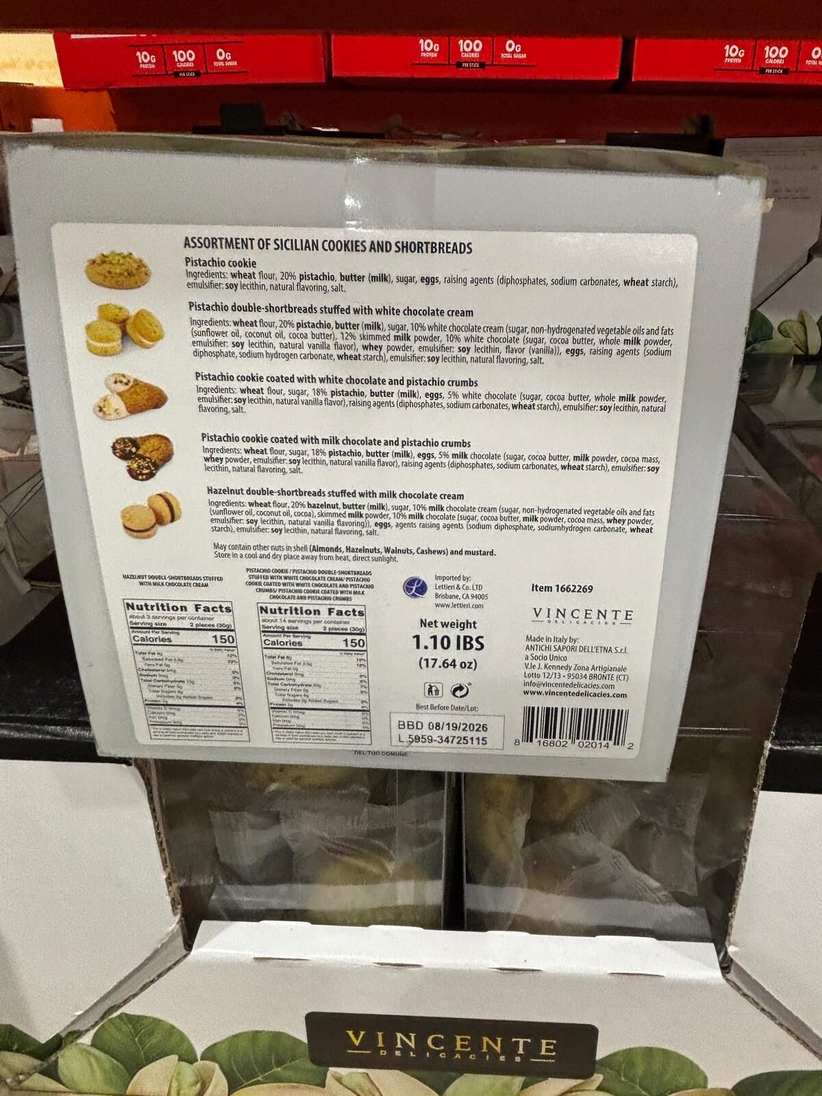 YN135 Vincente Delicacies 西西里開心果餅乾綜合禮盒 1.1LBS EXP: 08.2026