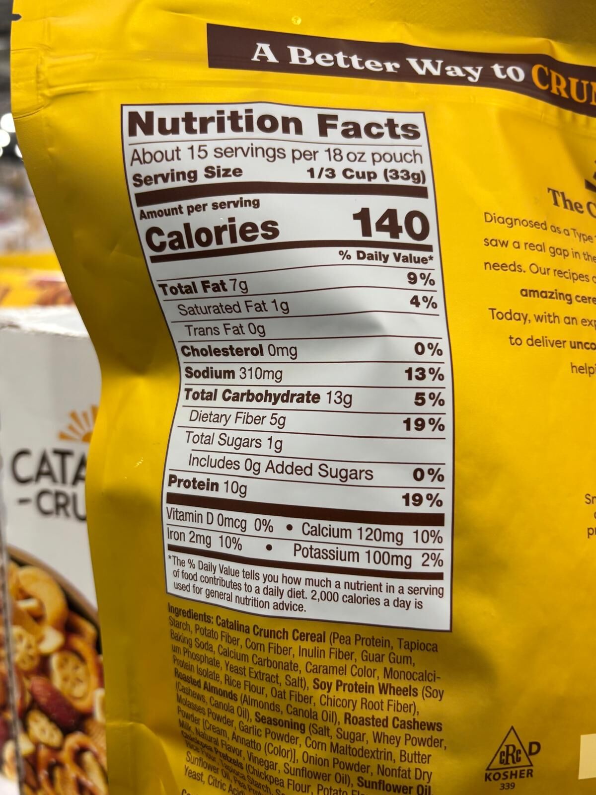 YN130 Catalina Crunch Traditional Protein Snack Mix 18OZ EXP: 03.2027