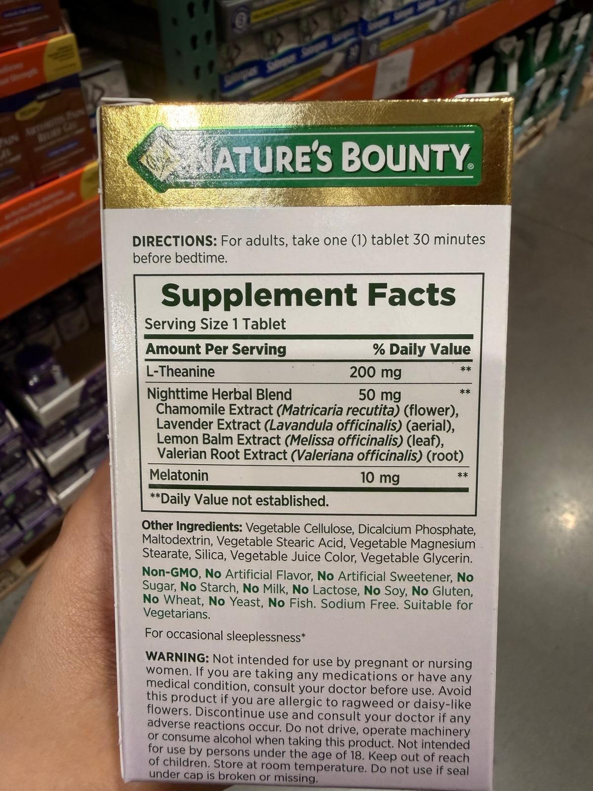 YN033 Nature's Bounty Sleep3 三層褪黑激素膳食補充劑 EXP: 05.2027