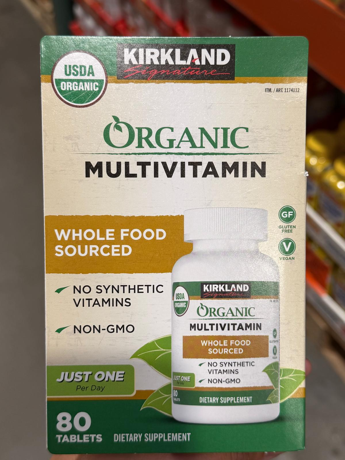 YN036 Kirkland USDA認證有機綜合維他命 80片 EXP: 09.2027