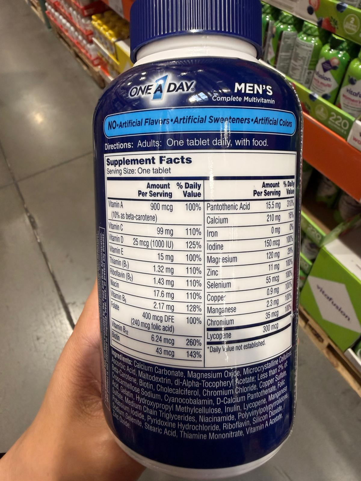 YN037 One A Day 男性綜合維他命 300片 EXP: 10.2027