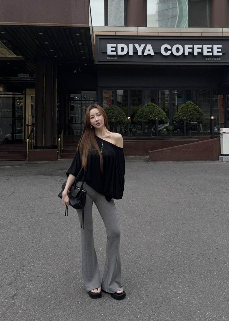 柔軟彈力垂墜感涼感棉褲