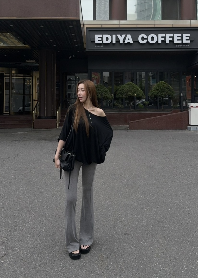 柔軟彈力垂墜感涼感棉褲