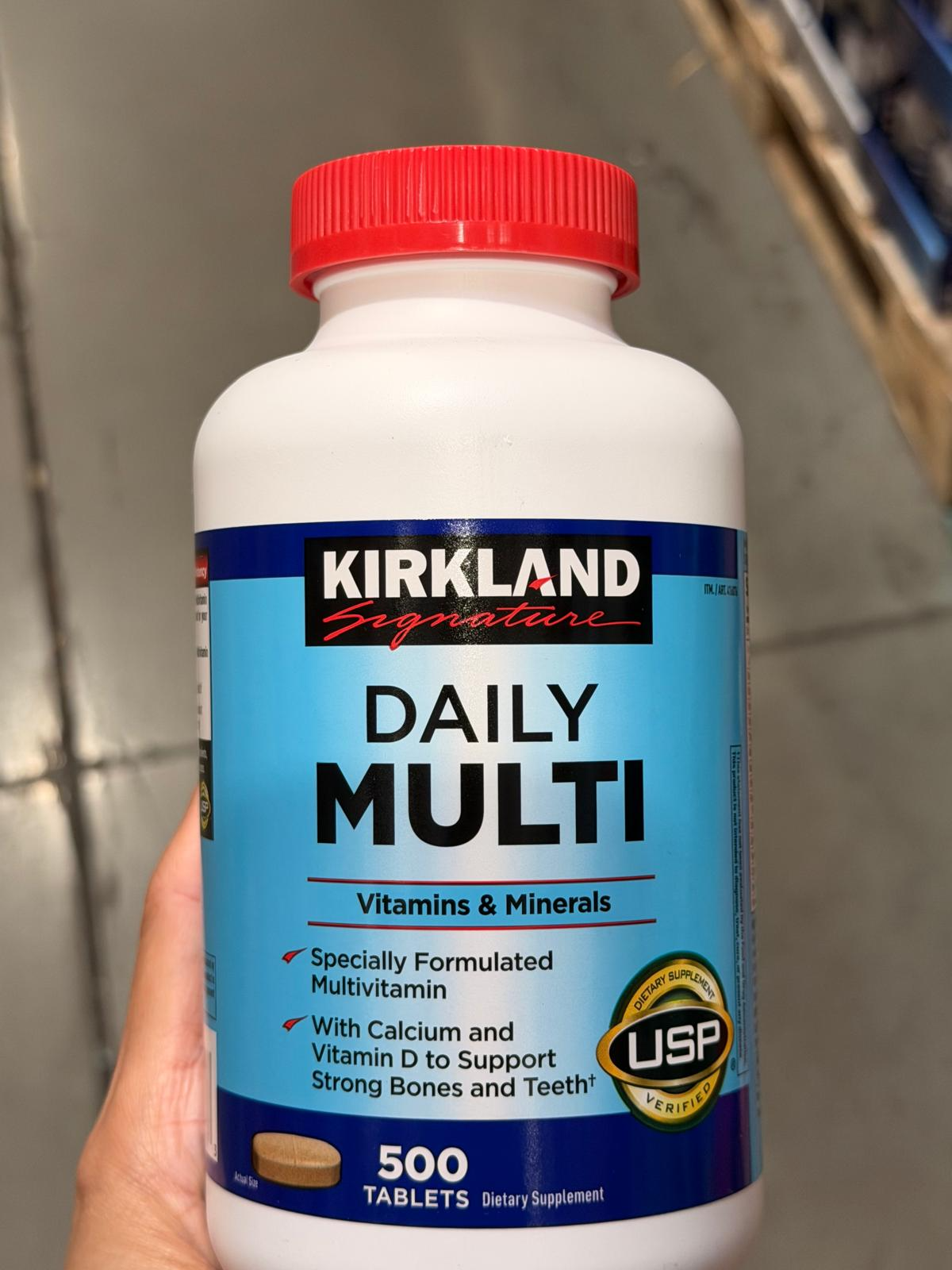 YN041 Kirkland Signature 每日多種維生素和礦物質鈣片 500片 EXP: 04.2027