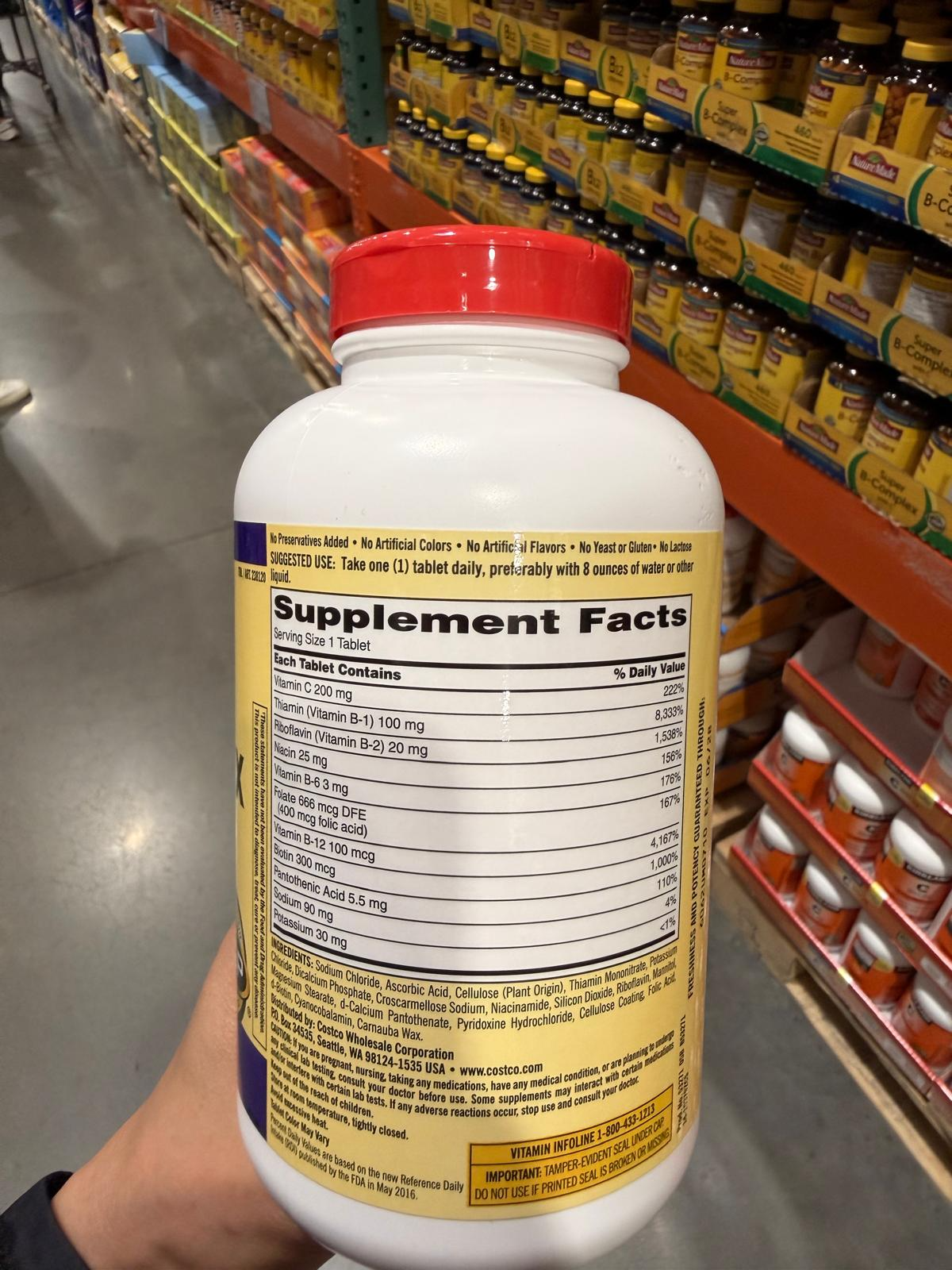 YN042 Kirkland Signature 維他命B雜 (含電解質) 500粒 EXP: 06.2028