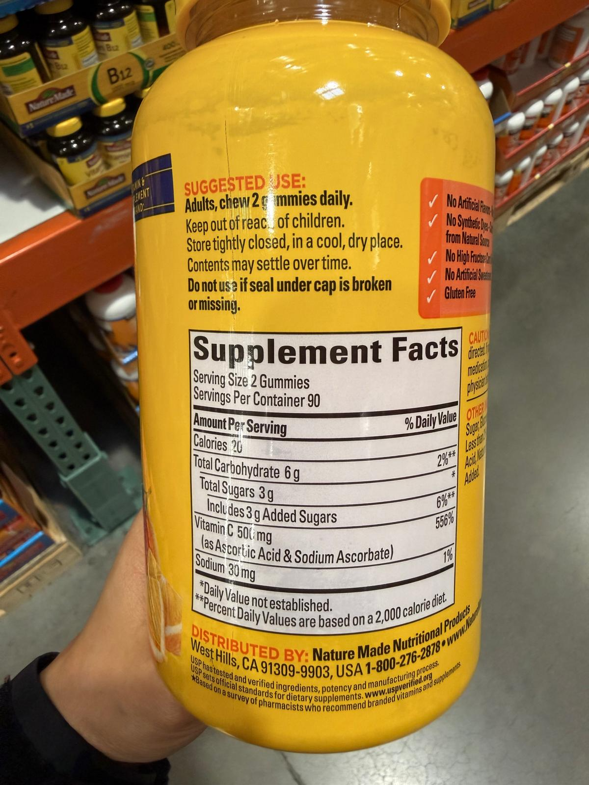 YN044 Nature Made 特強維他命C軟糖 180粒 EXP: 04.2027