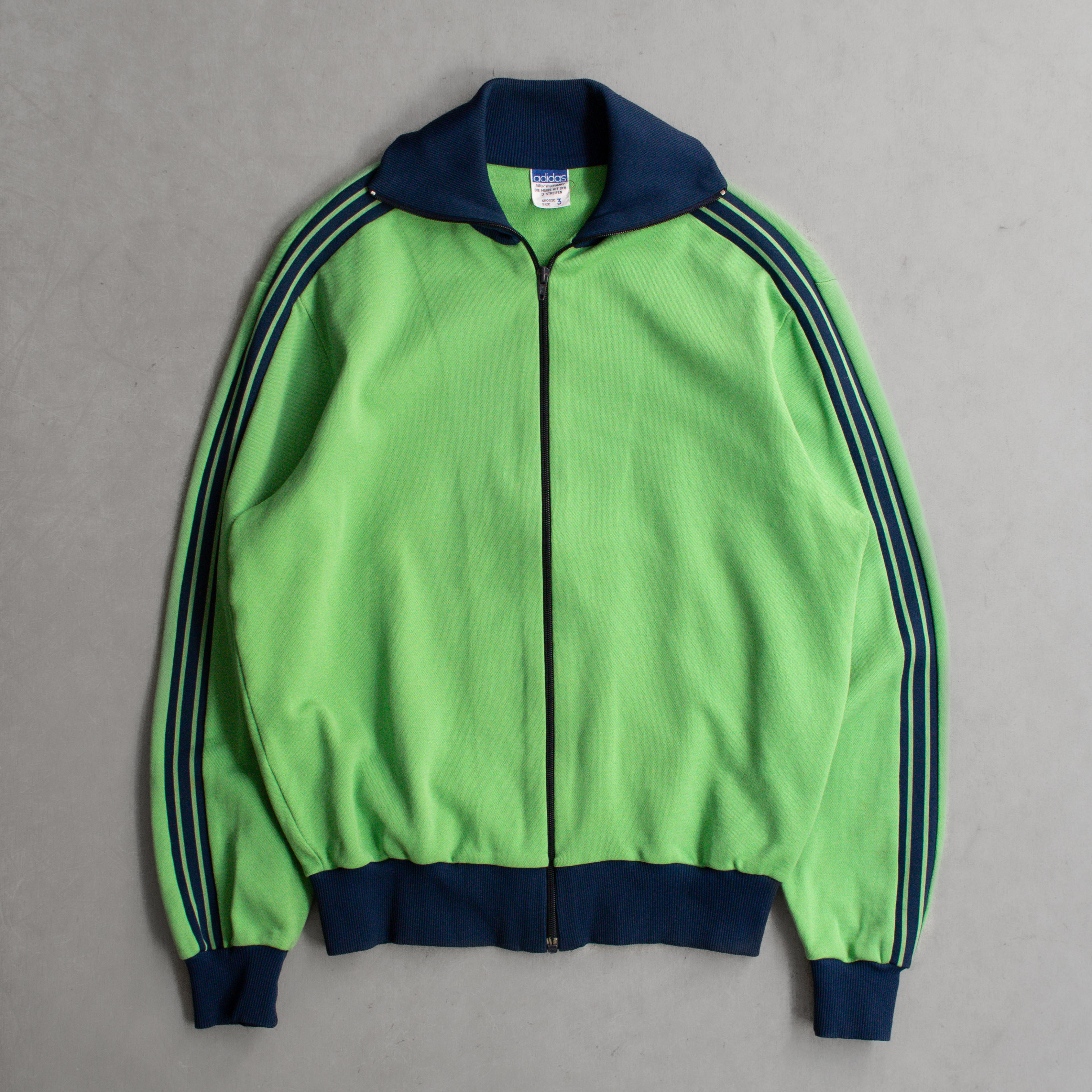 70S ADIDAS TRACK JACKET 愛迪達 三葉草 綠色 高領 運動外套