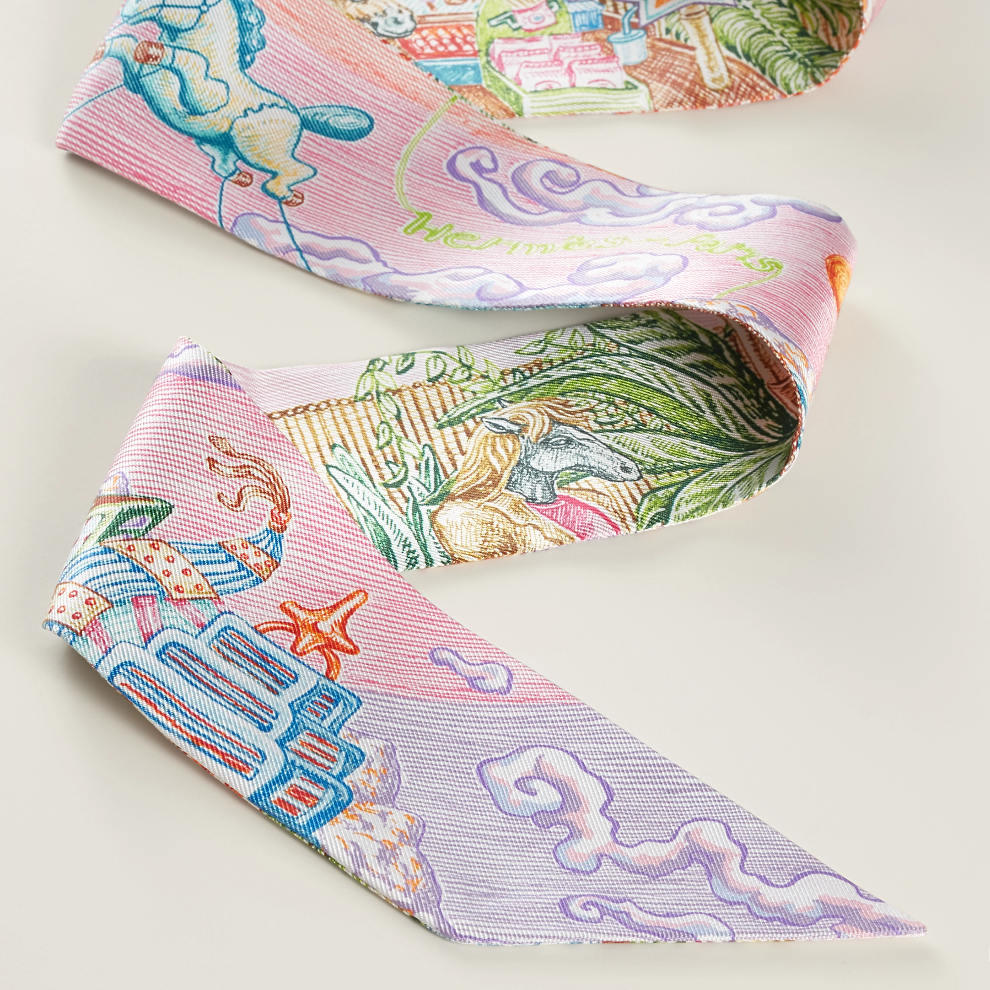 HERMES City of Light Twilly ROSE/VIOLET/MULTIC