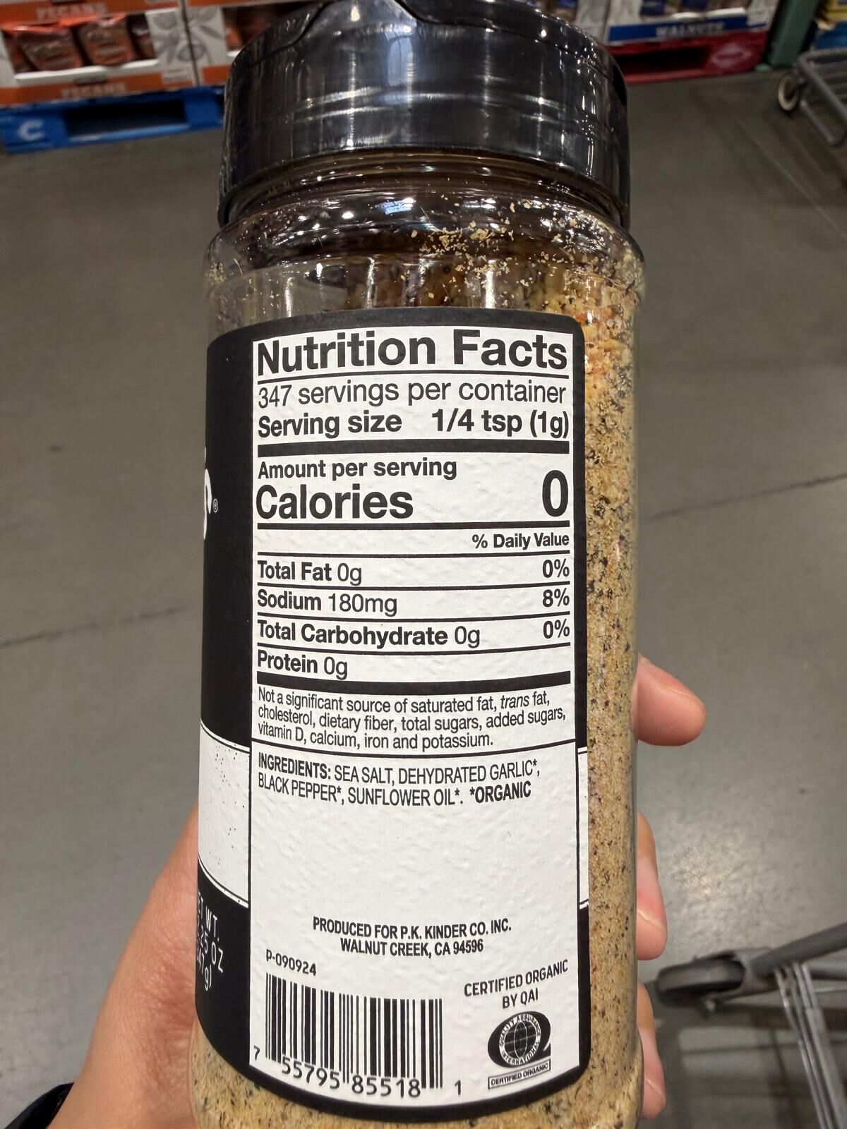 YN101 Kinder's "The Blend" 有機椒鹽蒜香調味料 12.5OZ EXP: 02.2029