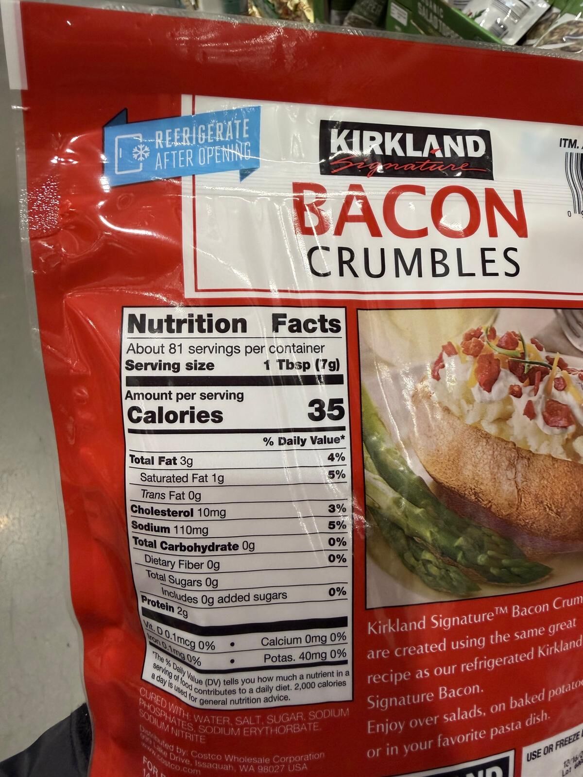 YN100 Kirkland Signature 培根碎 567G EXP:12/2026