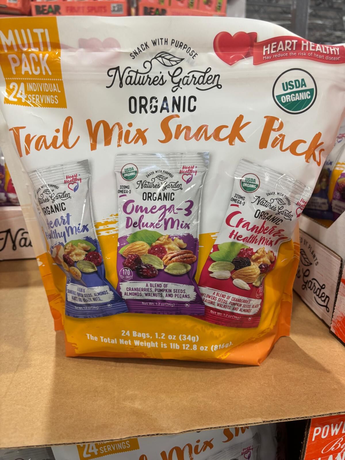 YN098 Nature's Garden 有機什錦果仁輕食包 24BAGS EXP: 03.2027