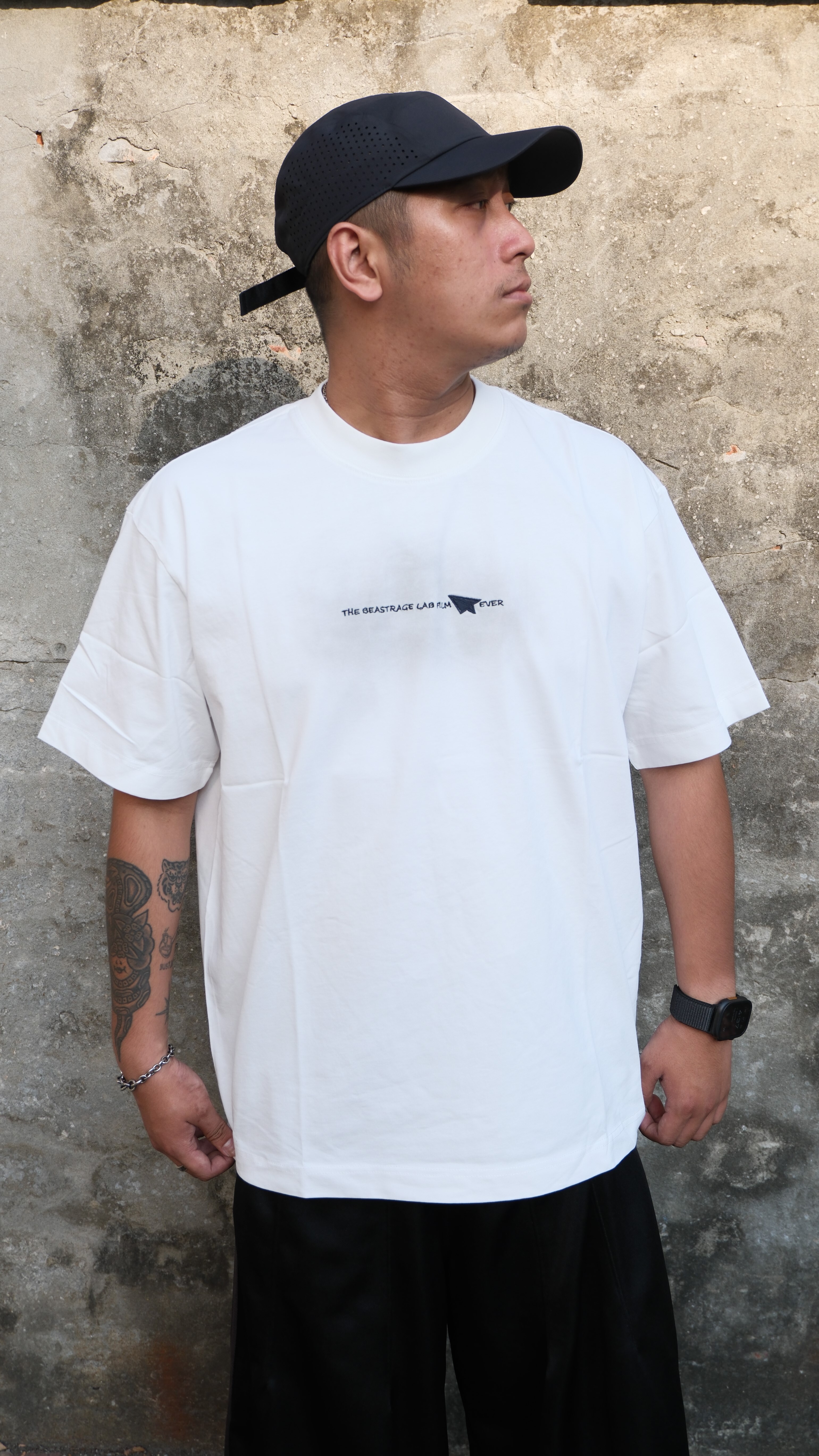 XUJU 重磅 暈染 貼布 箭頭 短Tee X9958