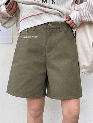 ᴴᴼᵀ ▸▸店長推薦◃◃ 春夏新款/貼標卡其短褲 MANIFEST正韓🇰🇷