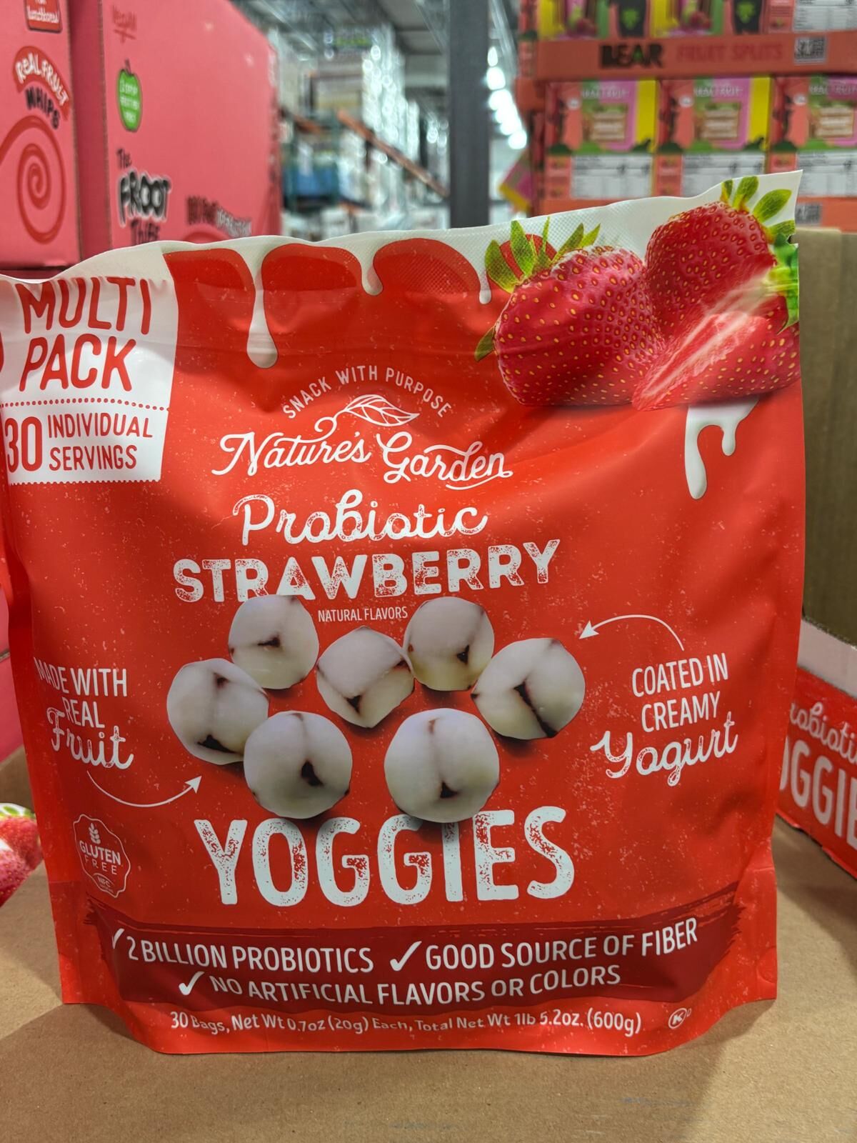 YN090 Nature's Garden 益生菌草莓乳酪果乾 30BAGS EXP: 04.2027